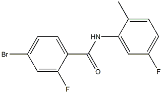 4-bromo-2-fluoro-N-(5-fluoro-2-methylphenyl)benzamide 구조식 이미지