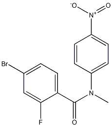 4-bromo-2-fluoro-N-methyl-N-(4-nitrophenyl)benzamide 구조식 이미지