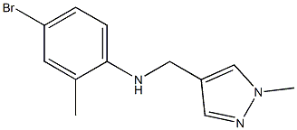 4-bromo-2-methyl-N-[(1-methyl-1H-pyrazol-4-yl)methyl]aniline 구조식 이미지