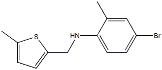 4-bromo-2-methyl-N-[(5-methylthiophen-2-yl)methyl]aniline 구조식 이미지