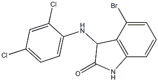 4-bromo-3-[(2,4-dichlorophenyl)amino]-2,3-dihydro-1H-indol-2-one 구조식 이미지