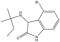 4-bromo-3-[(2-methylbutan-2-yl)amino]-2,3-dihydro-1H-indol-2-one 구조식 이미지