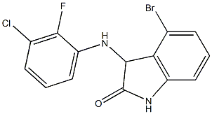 4-bromo-3-[(3-chloro-2-fluorophenyl)amino]-2,3-dihydro-1H-indol-2-one 구조식 이미지