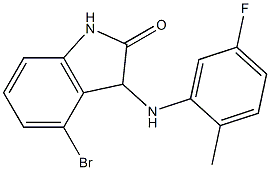 4-bromo-3-[(5-fluoro-2-methylphenyl)amino]-2,3-dihydro-1H-indol-2-one Structure