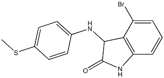 4-bromo-3-{[4-(methylsulfanyl)phenyl]amino}-2,3-dihydro-1H-indol-2-one 구조식 이미지