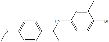 4-bromo-3-methyl-N-{1-[4-(methylsulfanyl)phenyl]ethyl}aniline 구조식 이미지