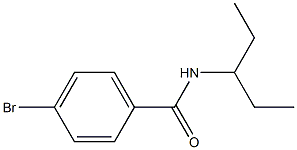 4-bromo-N-(1-ethylpropyl)benzamide Structure