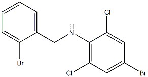 4-bromo-N-[(2-bromophenyl)methyl]-2,6-dichloroaniline 구조식 이미지