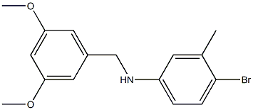 4-bromo-N-[(3,5-dimethoxyphenyl)methyl]-3-methylaniline 구조식 이미지