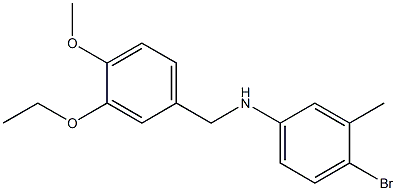 4-bromo-N-[(3-ethoxy-4-methoxyphenyl)methyl]-3-methylaniline 구조식 이미지