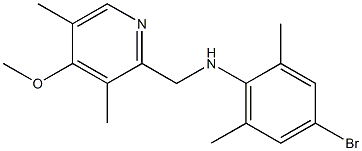 4-bromo-N-[(4-methoxy-3,5-dimethylpyridin-2-yl)methyl]-2,6-dimethylaniline 구조식 이미지