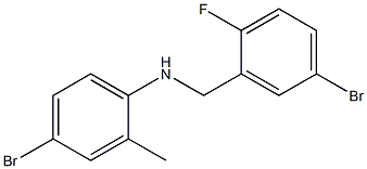 4-bromo-N-[(5-bromo-2-fluorophenyl)methyl]-2-methylaniline Structure