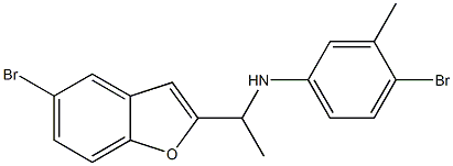 4-bromo-N-[1-(5-bromo-1-benzofuran-2-yl)ethyl]-3-methylaniline Structure