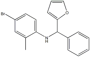 4-bromo-N-[furan-2-yl(phenyl)methyl]-2-methylaniline 구조식 이미지