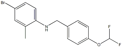 4-bromo-N-{[4-(difluoromethoxy)phenyl]methyl}-2-methylaniline 구조식 이미지