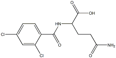 4-carbamoyl-2-[(2,4-dichlorophenyl)formamido]butanoic acid 구조식 이미지