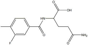 4-carbamoyl-2-[(3-fluoro-4-methylphenyl)formamido]butanoic acid 구조식 이미지