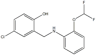 4-chloro-2-({[2-(difluoromethoxy)phenyl]amino}methyl)phenol 구조식 이미지