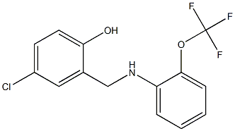 4-chloro-2-({[2-(trifluoromethoxy)phenyl]amino}methyl)phenol Structure