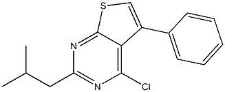 4-chloro-2-(2-methylpropyl)-5-phenylthieno[2,3-d]pyrimidine Structure