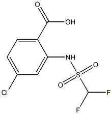 4-chloro-2-(difluoromethanesulfonamido)benzoic acid 구조식 이미지