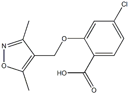 4-chloro-2-[(3,5-dimethylisoxazol-4-yl)methoxy]benzoic acid 구조식 이미지