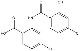 4-chloro-2-[(4-chloro-2-hydroxybenzene)amido]benzoic acid Structure