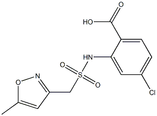 4-chloro-2-[(5-methyl-1,2-oxazol-3-yl)methanesulfonamido]benzoic acid Structure