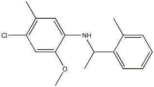 4-chloro-2-methoxy-5-methyl-N-[1-(2-methylphenyl)ethyl]aniline 구조식 이미지