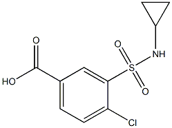 4-chloro-3-(cyclopropylsulfamoyl)benzoic acid 구조식 이미지