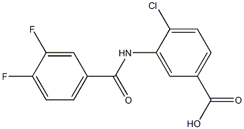 4-chloro-3-[(3,4-difluorobenzene)amido]benzoic acid 구조식 이미지