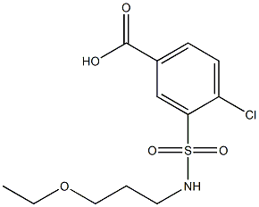 4-chloro-3-[(3-ethoxypropyl)sulfamoyl]benzoic acid Structure
