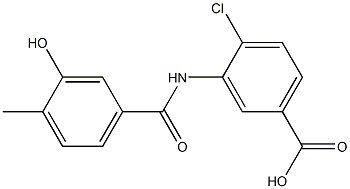 4-chloro-3-[(3-hydroxy-4-methylbenzene)amido]benzoic acid 구조식 이미지