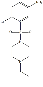 4-chloro-3-[(4-propylpiperazine-1-)sulfonyl]aniline Structure