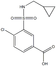 4-chloro-3-[(cyclopropylmethyl)sulfamoyl]benzoic acid Structure