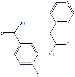 4-chloro-3-[(pyridin-4-ylacetyl)amino]benzoic acid 구조식 이미지