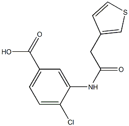 4-chloro-3-[2-(thiophen-3-yl)acetamido]benzoic acid 구조식 이미지