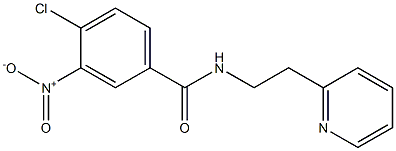 4-chloro-3-nitro-N-[2-(pyridin-2-yl)ethyl]benzamide 구조식 이미지