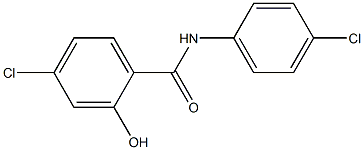 4-chloro-N-(4-chlorophenyl)-2-hydroxybenzamide 구조식 이미지