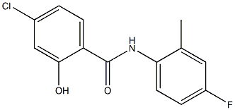 4-chloro-N-(4-fluoro-2-methylphenyl)-2-hydroxybenzamide 구조식 이미지