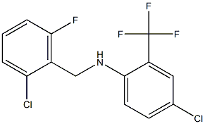 4-chloro-N-[(2-chloro-6-fluorophenyl)methyl]-2-(trifluoromethyl)aniline Structure