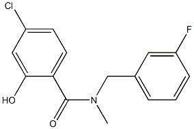 4-chloro-N-[(3-fluorophenyl)methyl]-2-hydroxy-N-methylbenzamide 구조식 이미지