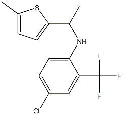 4-chloro-N-[1-(5-methylthiophen-2-yl)ethyl]-2-(trifluoromethyl)aniline 구조식 이미지