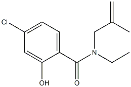 4-chloro-N-ethyl-2-hydroxy-N-(2-methylprop-2-en-1-yl)benzamide 구조식 이미지