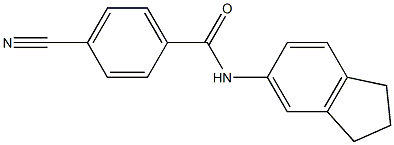 4-cyano-N-(2,3-dihydro-1H-inden-5-yl)benzamide Structure