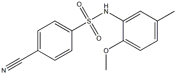 4-cyano-N-(2-methoxy-5-methylphenyl)benzene-1-sulfonamide Structure