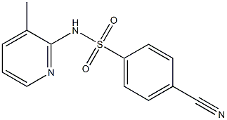 4-cyano-N-(3-methylpyridin-2-yl)benzene-1-sulfonamide Structure