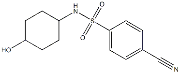 4-cyano-N-(4-hydroxycyclohexyl)benzenesulfonamide Structure
