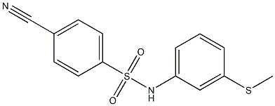 4-cyano-N-[3-(methylsulfanyl)phenyl]benzene-1-sulfonamide 구조식 이미지