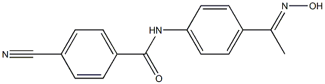 4-cyano-N-{4-[(1E)-N-hydroxyethanimidoyl]phenyl}benzamide Structure
